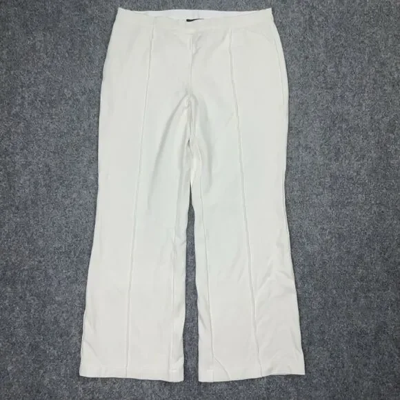 Lafayette Pants Womens Size S Off White Ponte Pull On Crop - Picture 1 of 9